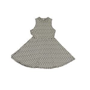 Lush,‎ Sleeveless Fit & Flare Dress, Cream and Black, Size M, KB66